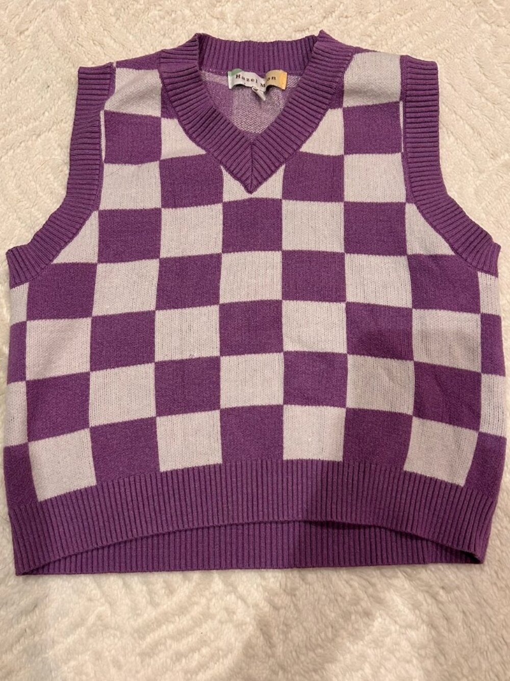 Checkered Purple Vest